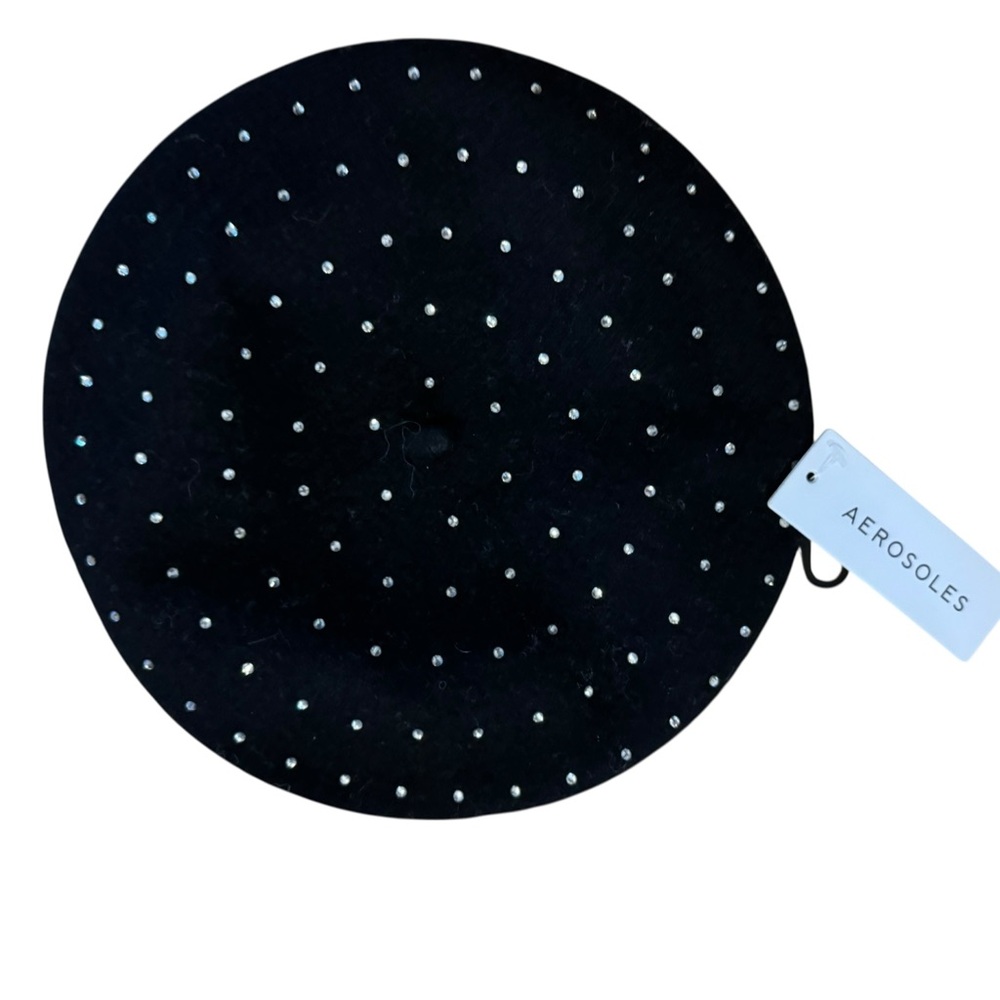 AEROSOLES Black Beret with Sparkling Accents 🖤